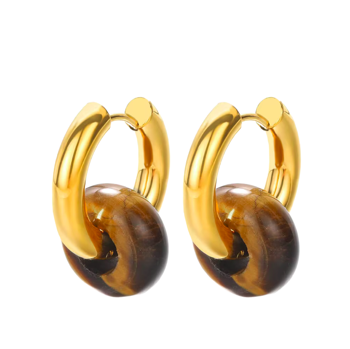 Erde - Tigra Huggie Earrings