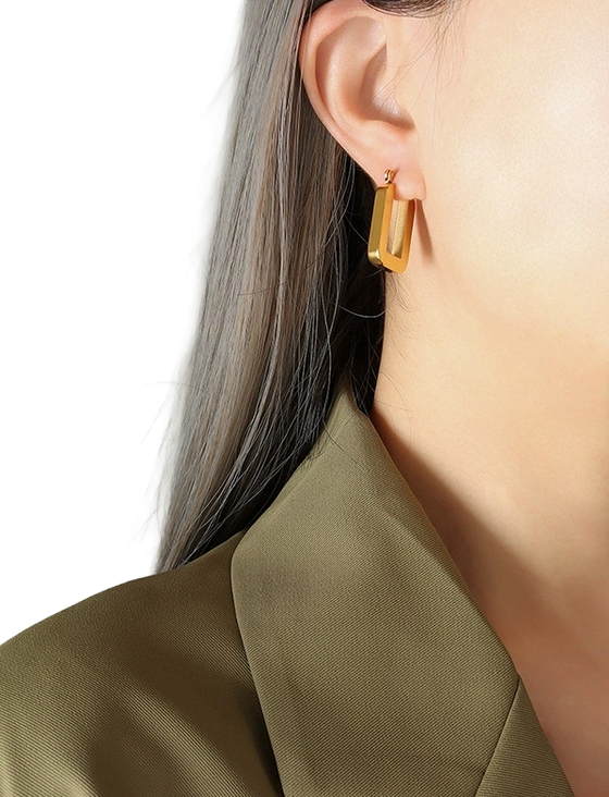 Monolith Hoop Earrings