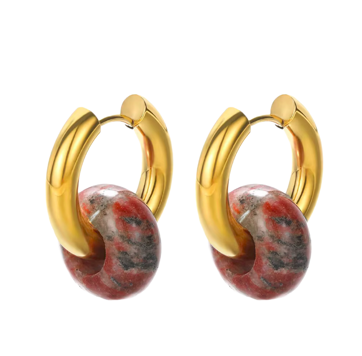 Erde - Rhodara Huggie Earrings