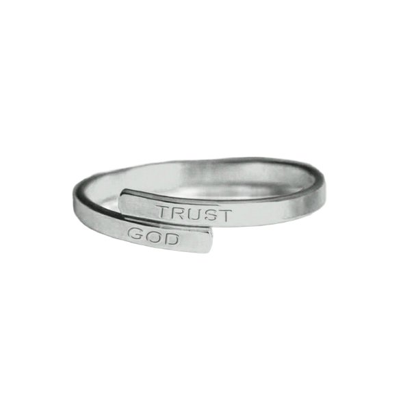 Trust God Adjustable Ring | Stainless Steel
