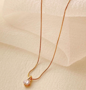 Classic Round CZ Pendant Necklace