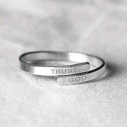 'Trust God' Stainless Steel Ring - from R95