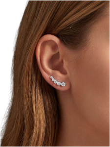 Moissanite Sterling Silver Earrings