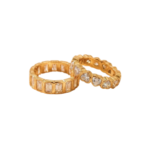 Isabelle Rings | Gold-Plated Cubic Zirconia Statement Rings